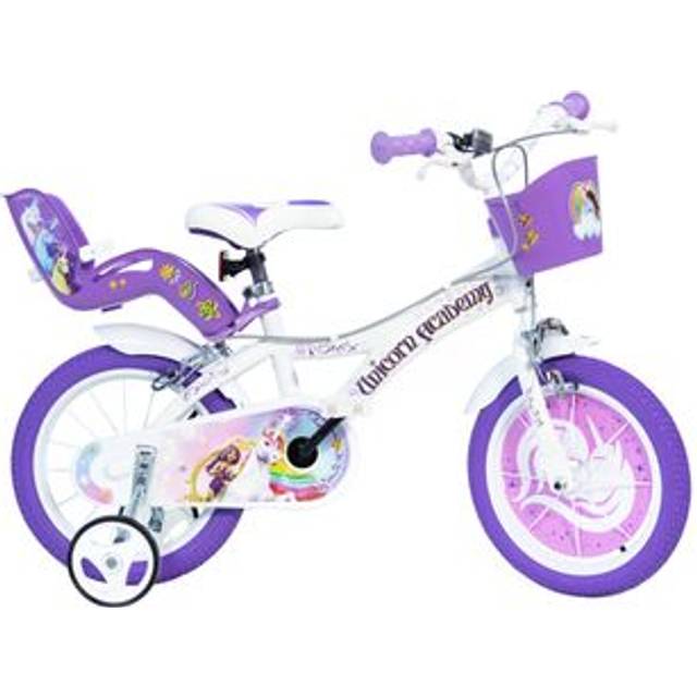 Unicorn Academy 16in Kids Bike - White/Purple - One Size