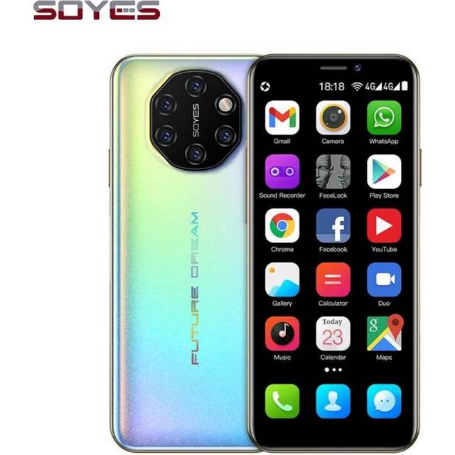 On Sale SOYES S10I Mini Smartphone 3.5inches HD 3GB RAM 32/64GB ROM 5MP LTE 4G 2050mAh Portable Face/Fingerprint Unlocked Android Pocket Mobile Phone 64GB black