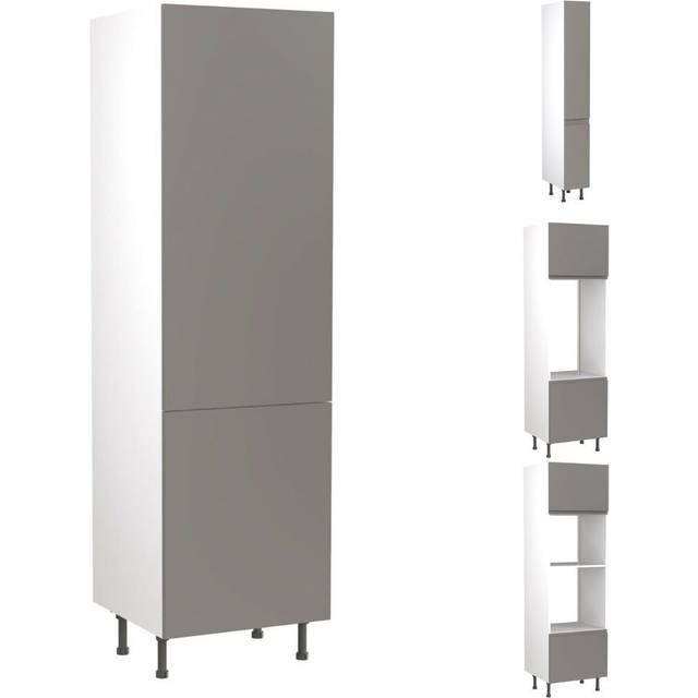 Flatpack Larder Unit J-pull Ultra Matt Dust Grey 600mm - FKKJ0834