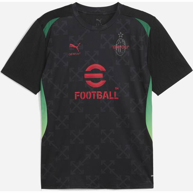 Men's Puma AC MILAN x OFF-WHITEâ¢ Pre-match Jersey, Black, Size XXL, Clothing