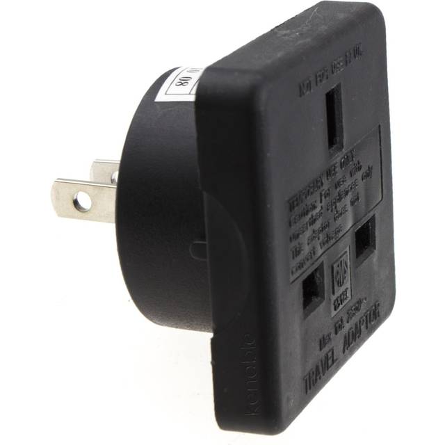 Usa/canada travel adapter plug to uk 3 pin socket black