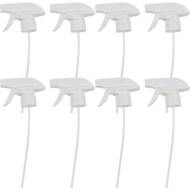 8PCS Mist Spray Replacement Trigger Stream Sprayer Tops Home Gardening Sprayer Heads Fits Standard white