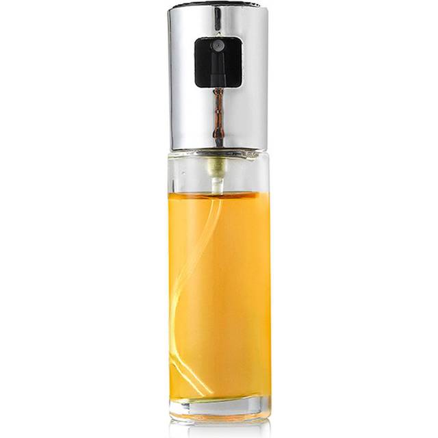 Oil Sprayer Bottle Silver Transparent Design Stainless Steel Glass Easy Cleaning Reusable Cooking