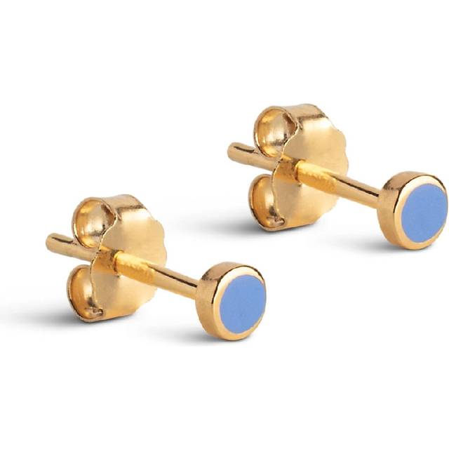 ENAMEL Copenhagen Enamel Stud Earrings, Gold