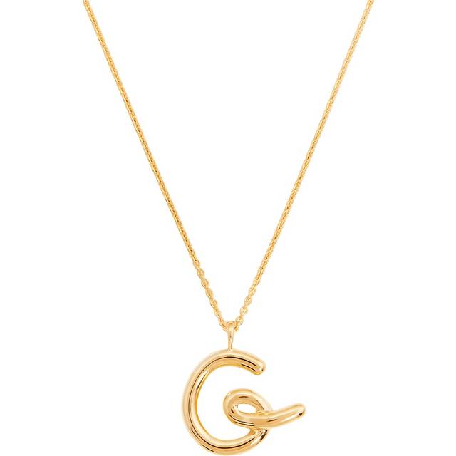 Missoma Womens Gold Initial 18ct Yellow Gold-plated Vermeil Recycled Sterling-silver Pendant Necklace - GOLD