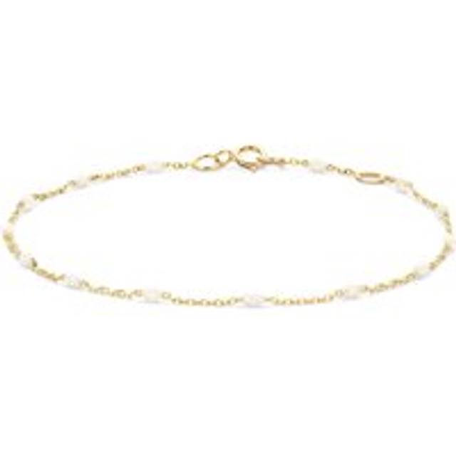 Blush 14ct Solid Gold Milk Resin Bracelet