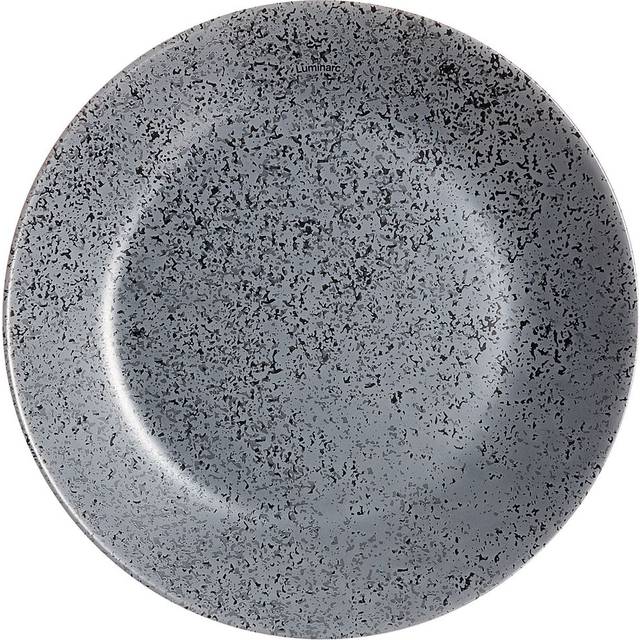 Dessert plate slate opal glass grey black flecked finish dinner luminarc 19cm