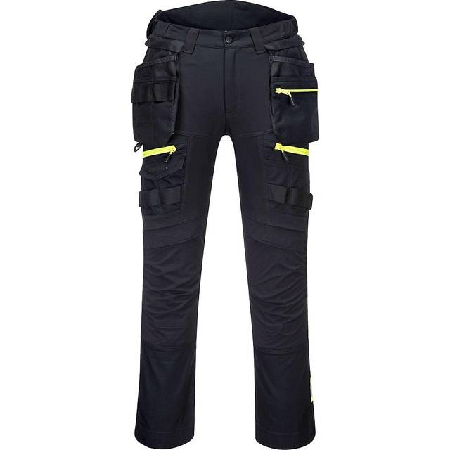 (30R, Black) Portwest Mens DX4 Detachable Holster Pocket Trousers