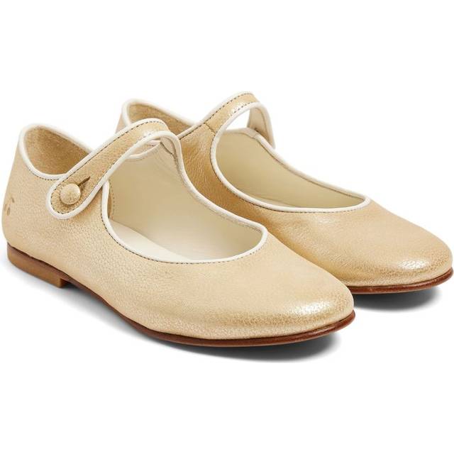 Bonpoint - Ella ballerina shoes - kids - Leather/Leather/Leather - 40 - Gold