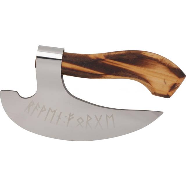 Pizza Cutting Axe Stainless Steel Handmade Viking Pizza Cutting Axe with Wooden Handle