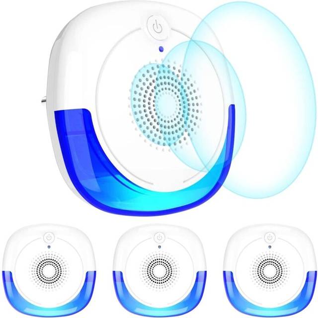ABC - Ultrasonic Repellent Set of 4, Anti-Mosquito Plug, Electric Indoor Insect Repellent Device, for Mosquitoes, Mice, Cockroaches, Spiders,