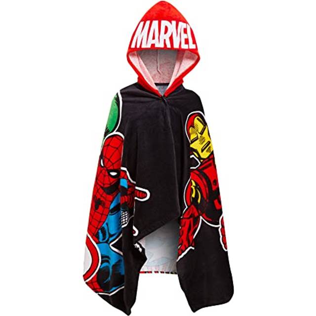 Kids Avengers Hooded Towel Marvel Spider-Man Hulk Captain America Ponch Beach Bath Towel Wrap Robe