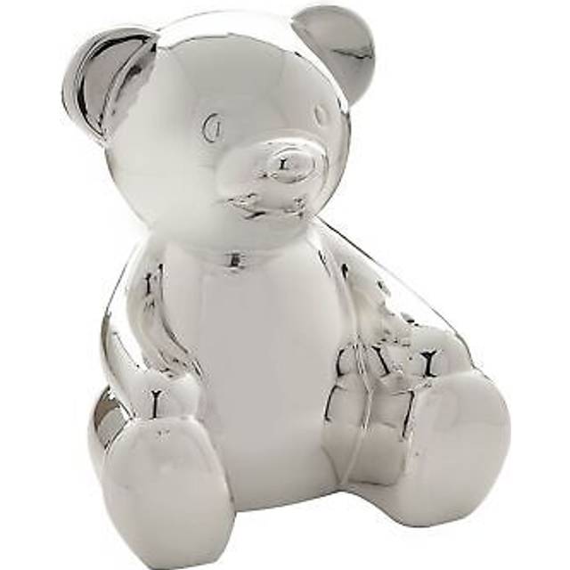 Bambino Silver-Plated Teddy Bear Money Box