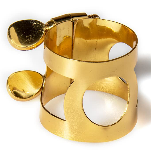 Alto Sax Ligature Fastener Double Screws Brass Ligature,Gold