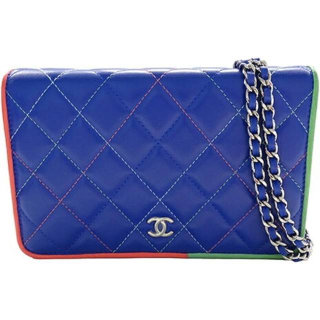 Chanel Vintage Crossbody Bag Stl. - Från Magasin - Blue (L 13cm x W 19cm x D 3.5cm)