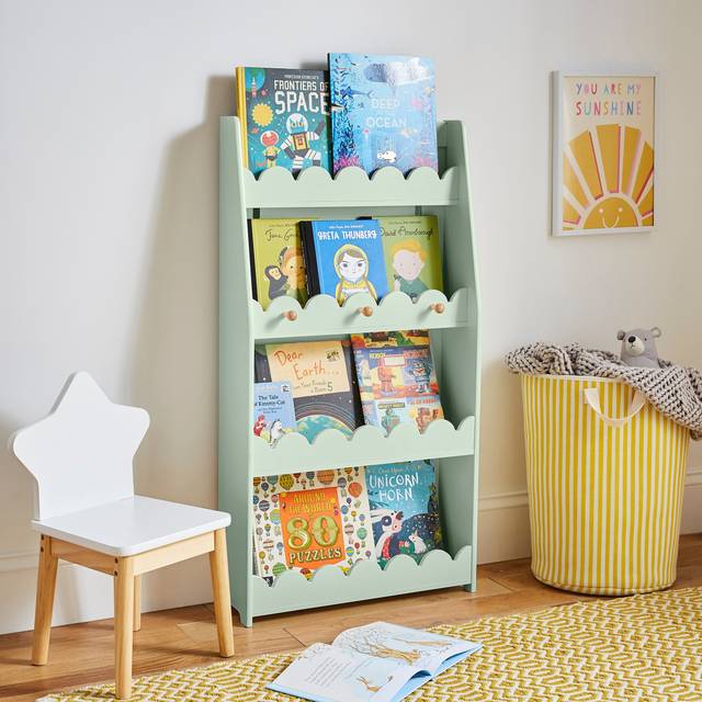 Kids Josie Scallop Bookcase - Sage