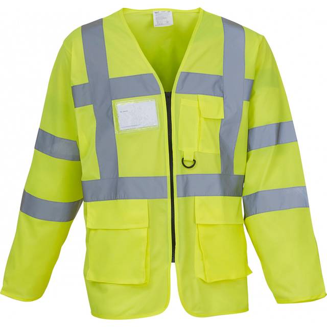 YOKO Hi-vis Executive Long Sleeve Waistcoat (HVJ800) Yellow 3XL