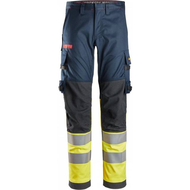Snickers 6374 Stretch Trouser Hi-Vis CL1 Navy/Hi-Vis Yellow 35&quot; 3