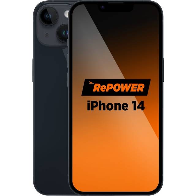 RePOWER iPhone 14 128 GB, Midnatt, Grade B