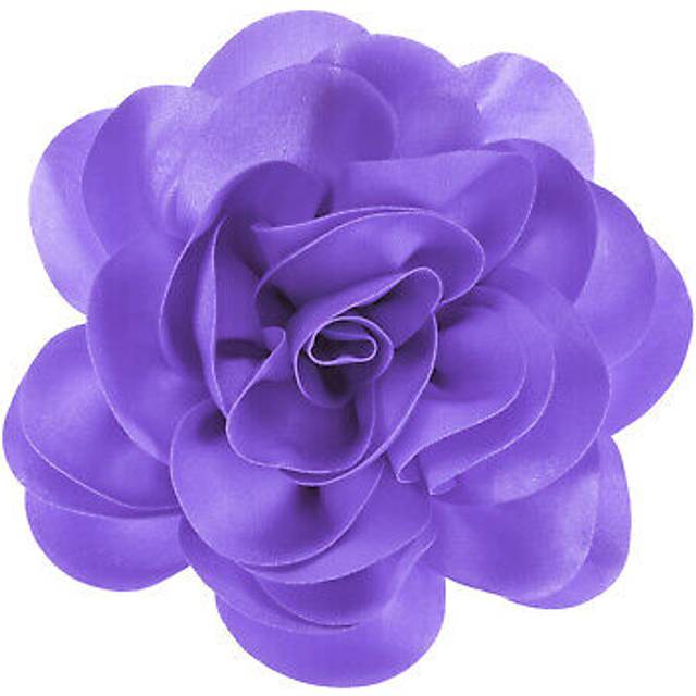 Large rose flower brooches lapel pins dainty satin hair clip 20cm purple