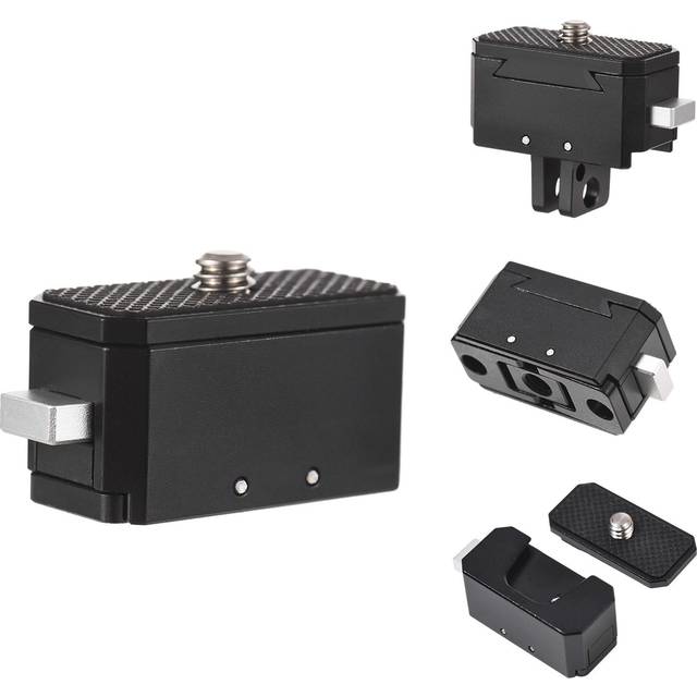Quick Release Plate Tripod QR Plate Camera Mount Adapter Quick Setup Aluminum Alloy with 1/4 Inch black