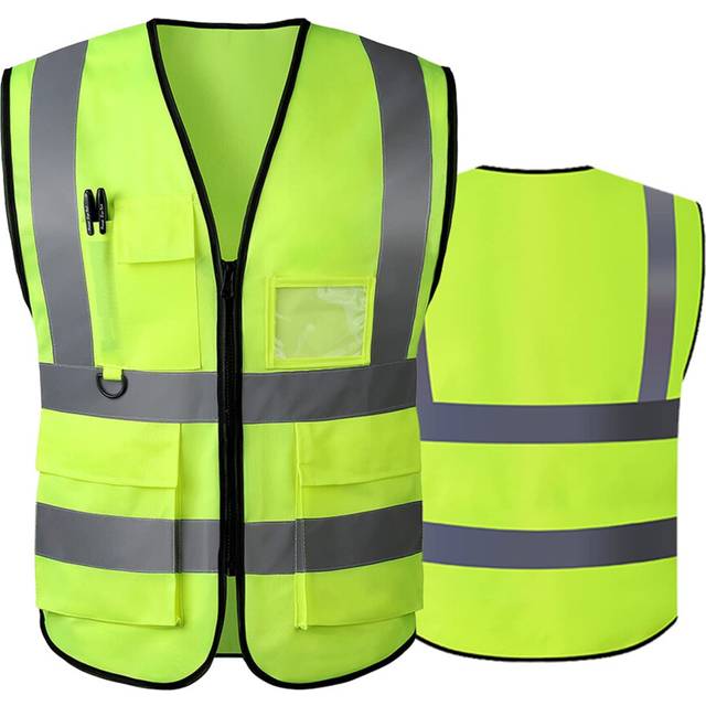 Tydon Guardian Reflective Safety Vest for Women Men High Visibility Security Pockets Zipper Front Meets ANSI/ISEA Standard