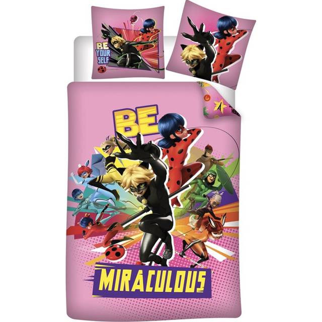 Miraculous ladybug single duvet cover set 140 x 200 cm cat noir