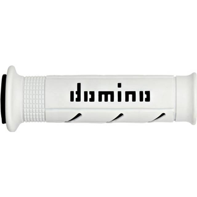 Domino XM2 Super Soft Motorcycle Open Ended Grips - White / Black, White