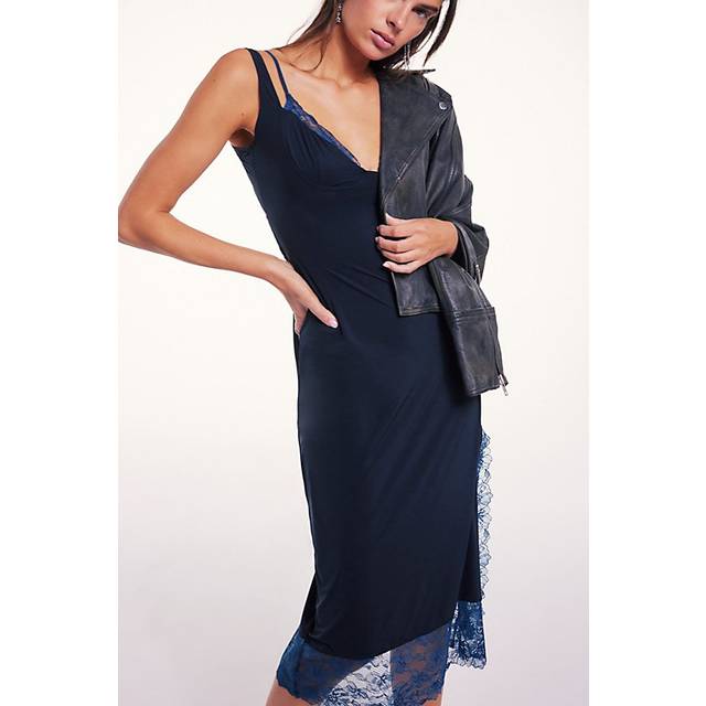 Party Crasher Midi Slip by Intimately in Anthracite, Size: Medium