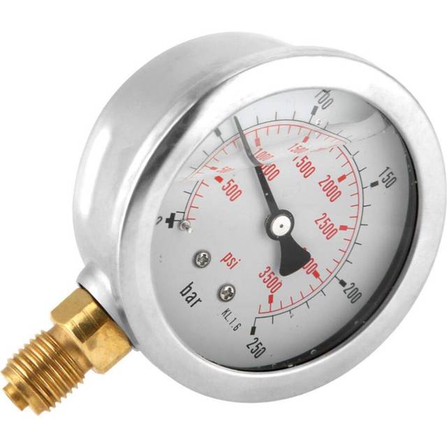 Hydraulic Pressure Gauge  0-250Bar 0-3750PSI G1/4 63mm Mini Dial Press