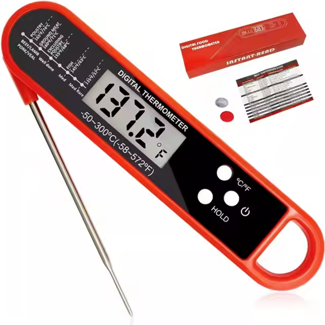 Instant-read - catering digital folding pocket food meat probe thermometer