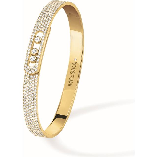 Messika Move Noa 18ct Yellow Gold 2.30ct Diamond Pave Bangle