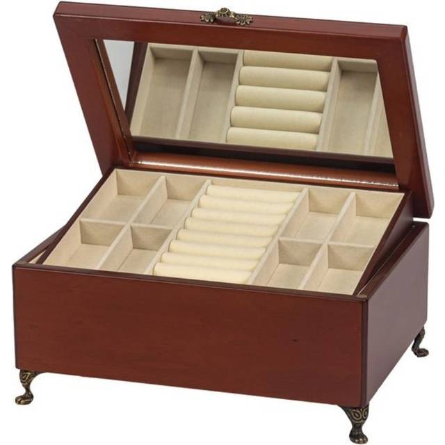 Mele & Co Wooden Jewellery Case - Mahogany Finish
