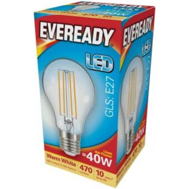 Eveready LED Filament GLS E27 470LM ES 4W 27000K