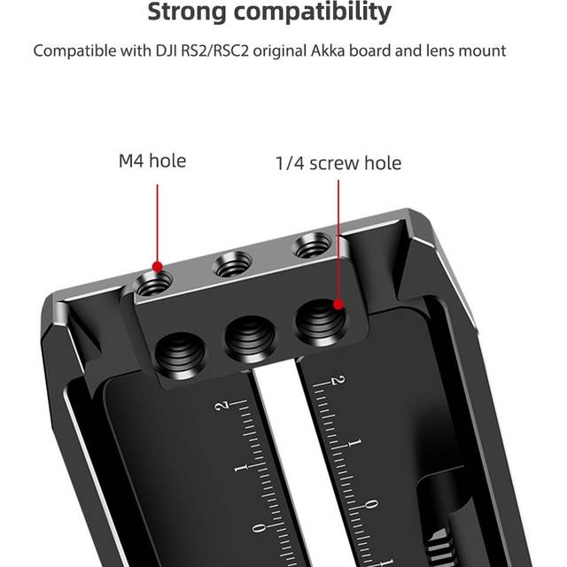 Quick Release Plate for Gimbal Aluminum Alloy Arca-Swiss Quick Release Plate Adapter Replacement black