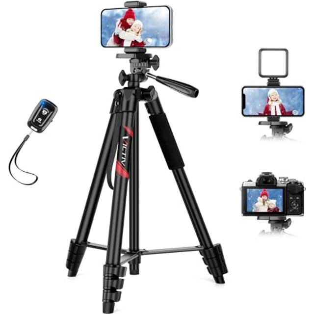 Victiv 64'' tripod for iphone, phone tripod with remote and mobile phone stand