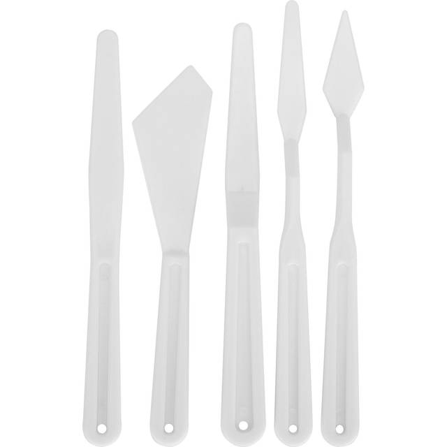 5pcs Plastic Artist Palette Knife Set Portable Oil Painting Spatula Painting Tool Accessory