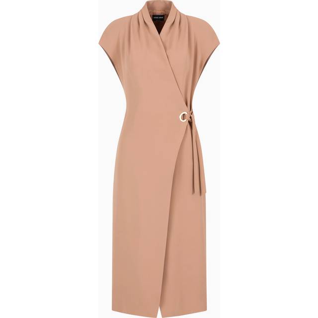 Silk cady midi dress