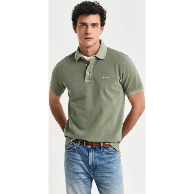 Sunfaded SS Polo Herr, L, KALAMATA GREEN