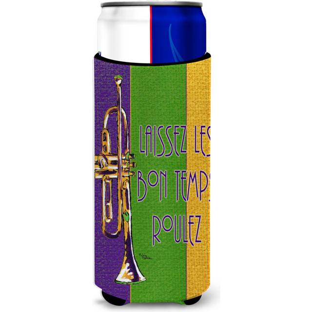 Trumpet Mardi Gras laissez la bonne temps rouler Ultra Beverage Insulators for slim cans 8372MUK