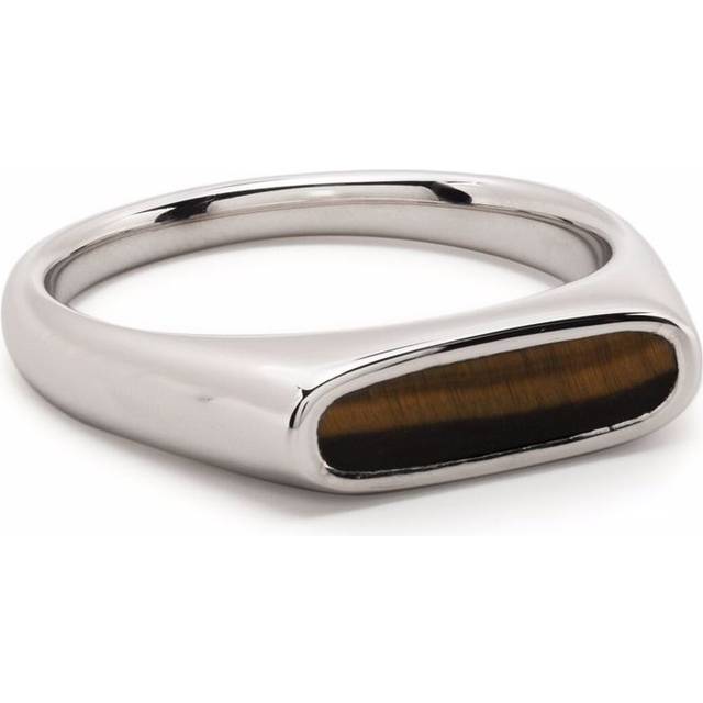 Tom Wood - Mario tiger eye ring - unisex - Sterling Silver - 50