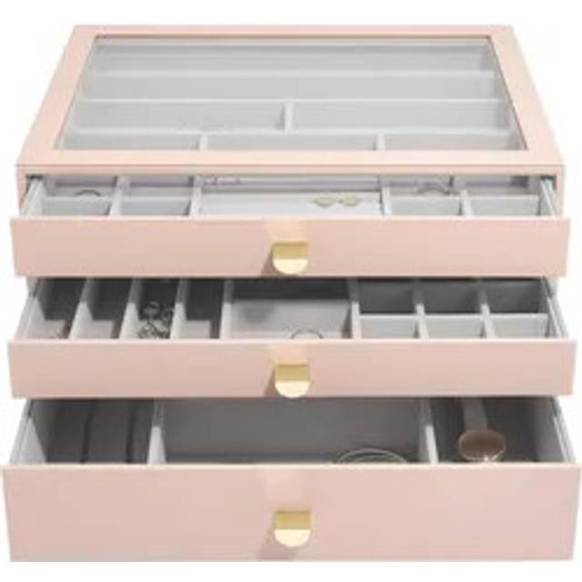 Stackers Supersize Glass Lid 3 Drawer Jewellery Box