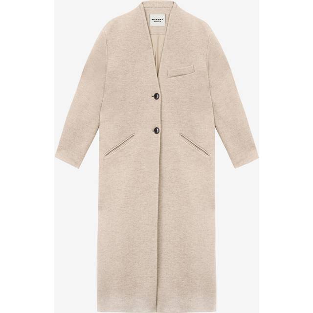 Eris Single-Breasted Coat - Beige - Isabel Marant Étoile is the cool younger sister to the brand's main line, Isabel Marant. Bursting with ditsy prints, a mix of fabrics and carefree designs; it offers everything from dresses to everyday basics and outerwear to complete any Parisian chic look.