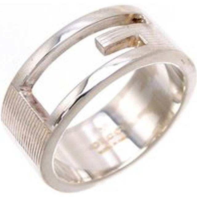 Womens Preloved Interlocking G Ring Silver Band Wo - Grey - One Size