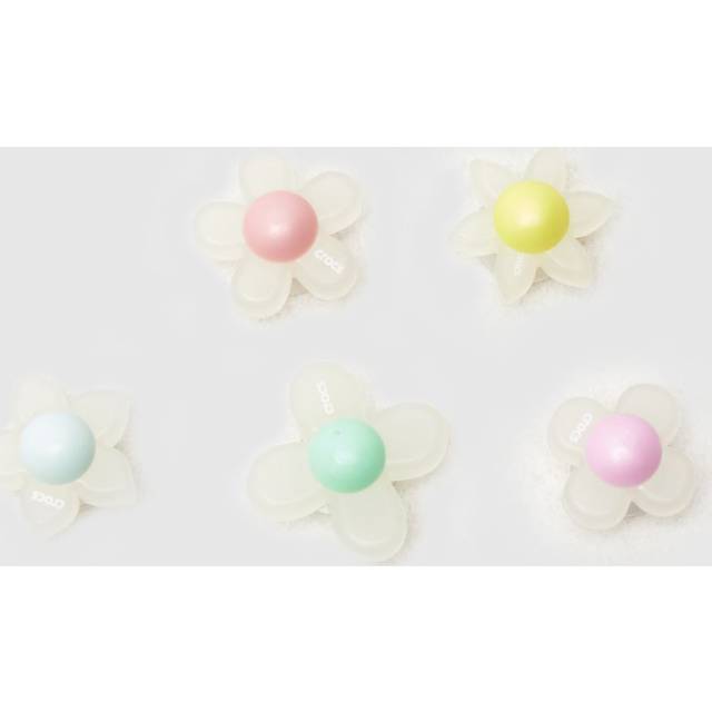Set of 5 Iridescent Flowers Jibbitz - Multi-Coloured - ONE SIZE