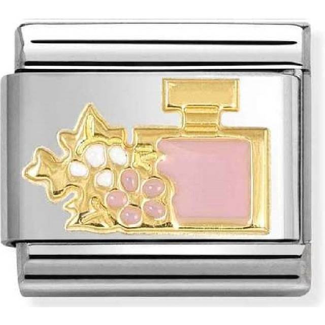 Nomination CLASSIC Stainless Steel & 18ct Yellow Gold Pink Perfume Bottle Charm 030272/93 - Silver