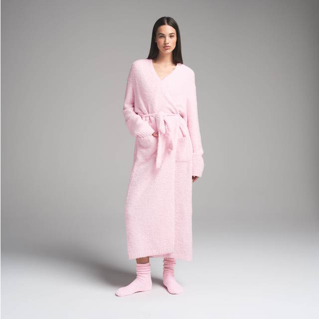 SKIMS Knit Unisex Robe | Pink | 2X/3X | Cozy - Cherry Blossom