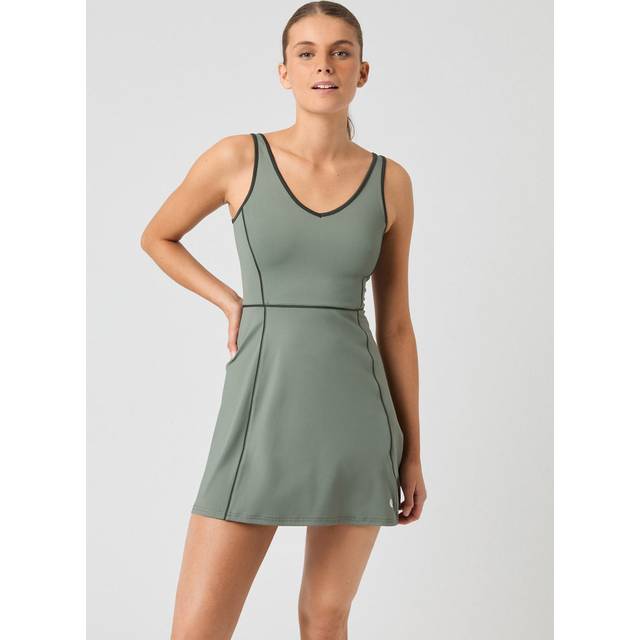 Björn Borg Ace V Dress, Padel- och tennisklänning dam - Agave Green (S)