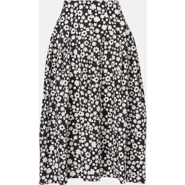 Marni Floral cotton midi skirt