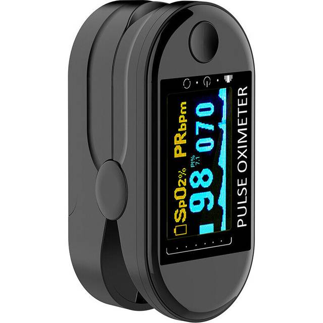 (Black) Finger-Clamp HD OLED Pulse Oximeter Finger Blood Oxygen Saturometro Heart De Oximeter Portable Pulse Oximetro Monitor